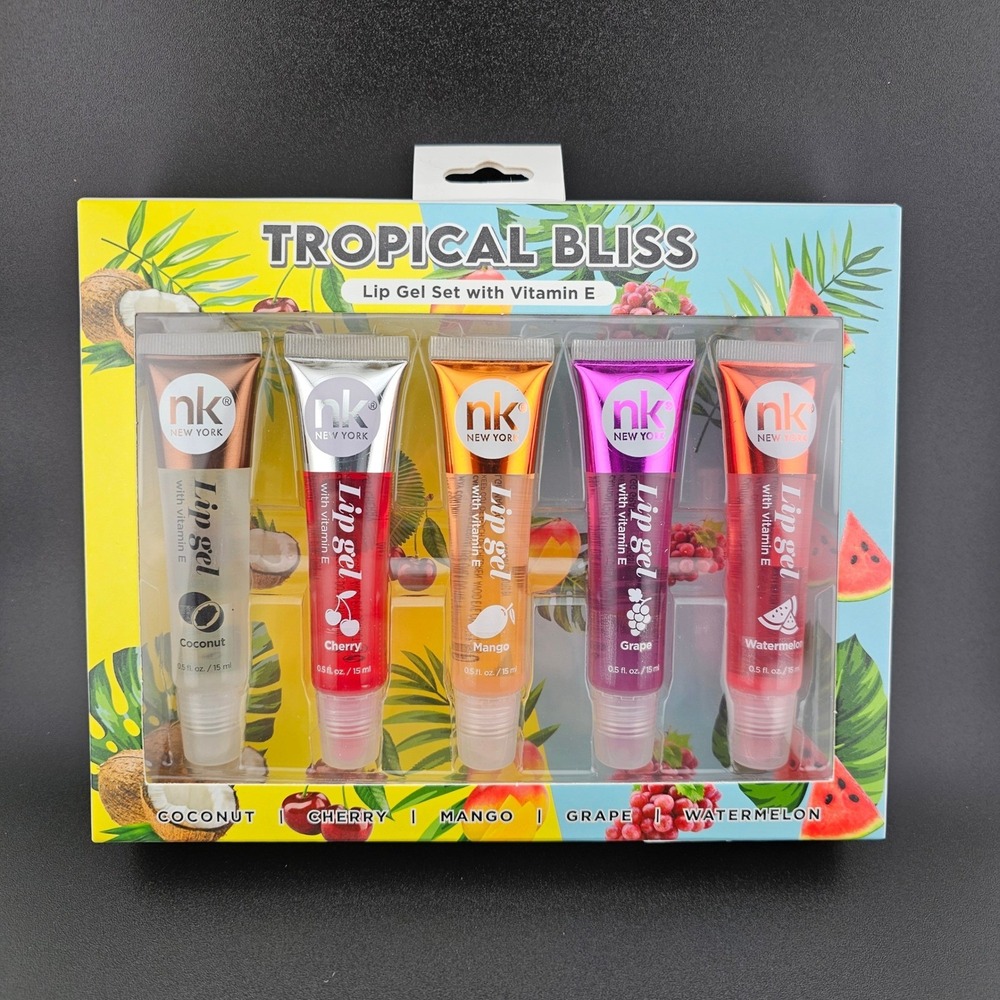 NK New York Tropical Bliss Lip Gel 5-Piece Set with Vitamin E